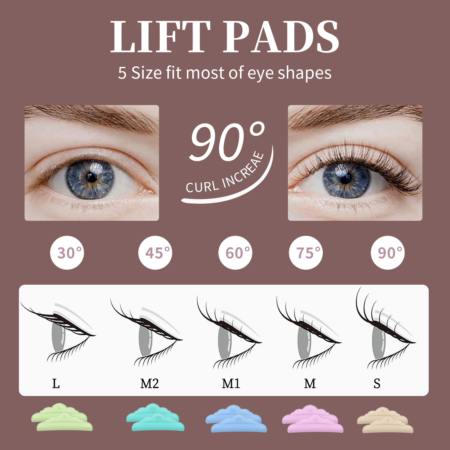 KAHVERENGİ Profesyonel 4'ü 1 Arada Kaş Laminasyon ve Kirpik Lifting Kiti - Özel Etiketli Kore Serisi 722965