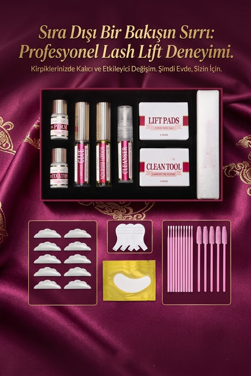 Lash Lift & Kirpik Lifting Seti - 5-8 Dakikada Hızlı ve Kalıcı Kıvrım 8 Haftaya Kadar 722967