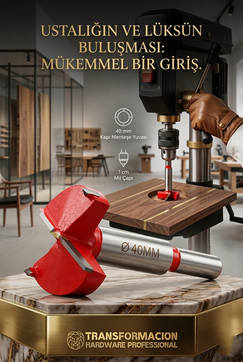 40 MM Ahşap Menteşe Yuvar Teri Açma Ahşap Delme Matkap Ucu 1 cm Şaft 722976