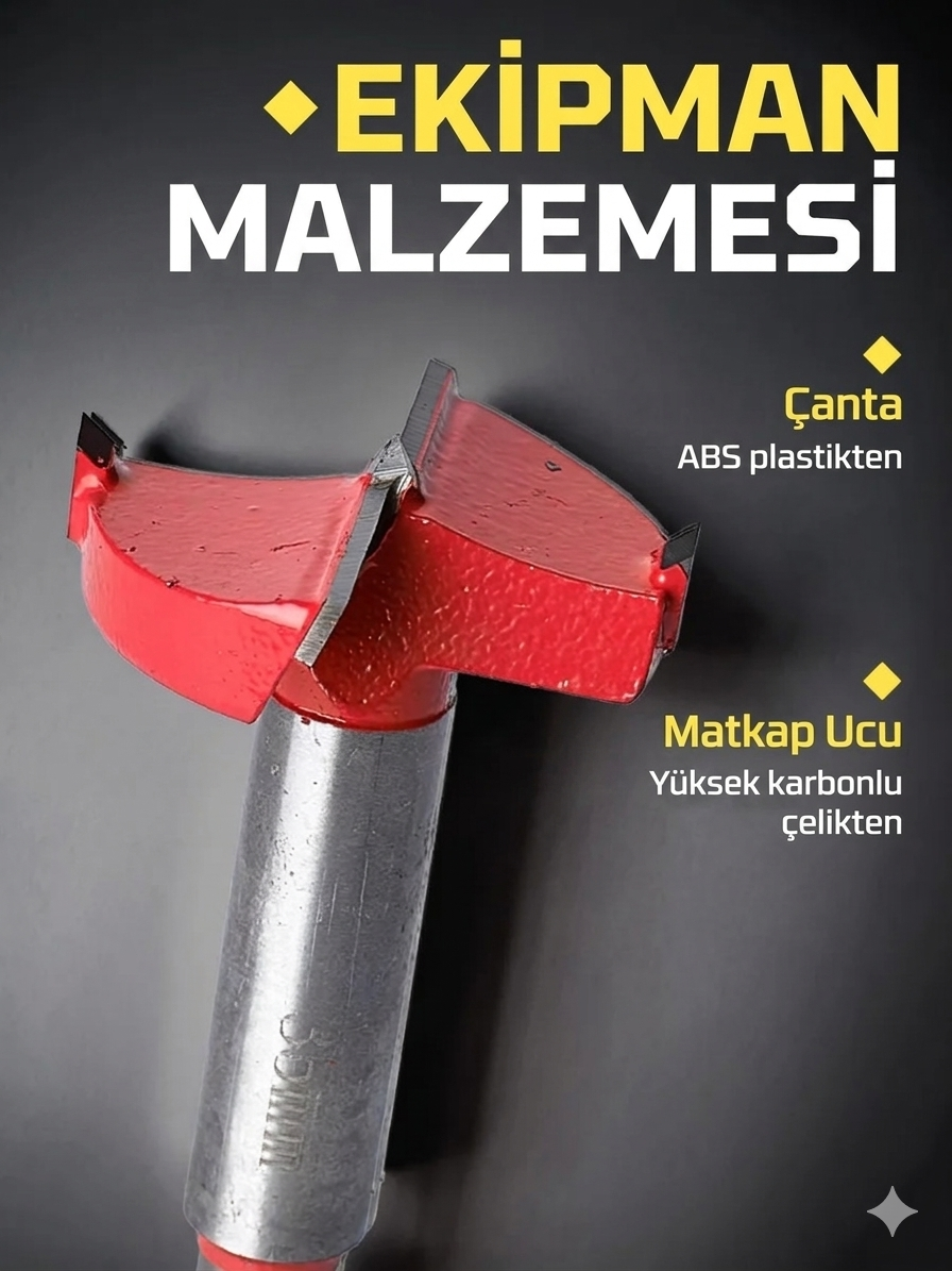 Pro-Series: 5’li Ahşap Menteşe Yuva Açma ve Hassas Delik Panç Seti - Karl Edition 722981