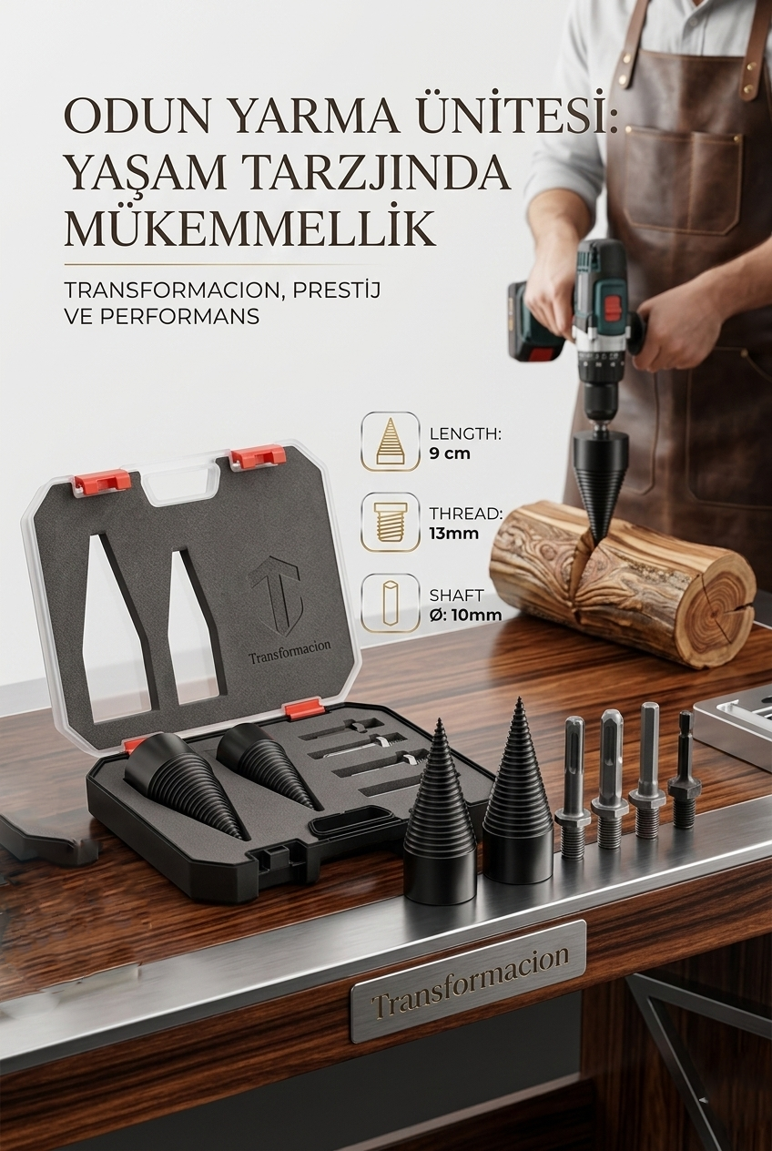 Weber Serisi: 6 Parçalı Profesyonel Çelik Odun Yarma Ahşap Ayırma ve Matkap Ucu Seti 722982