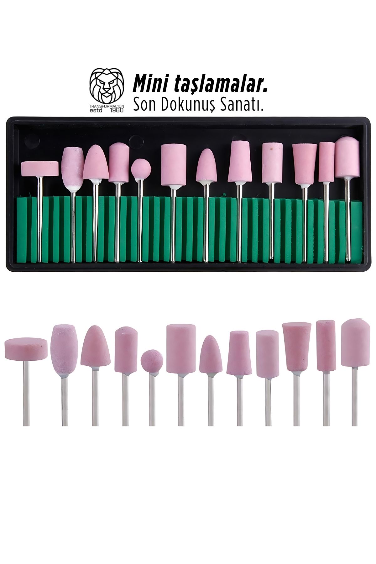 12 Parça Profesyonel D remel Uyumlu Taşlama ve Hassas Şekillendirme Seti 722924