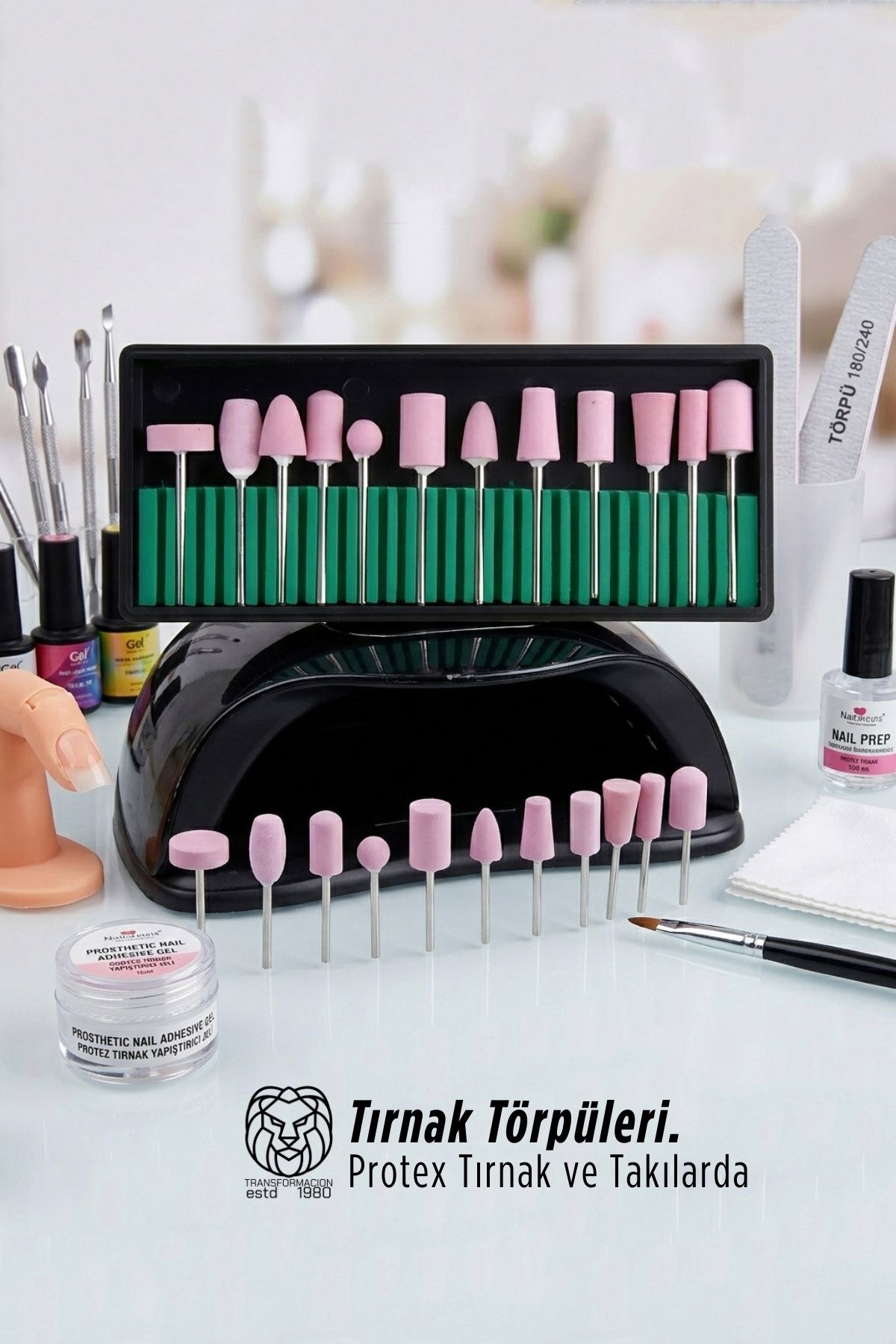 Professional 12 Parça Protez Jel Tırnak Manikür Pedikür Freze Ucu Seti 722927