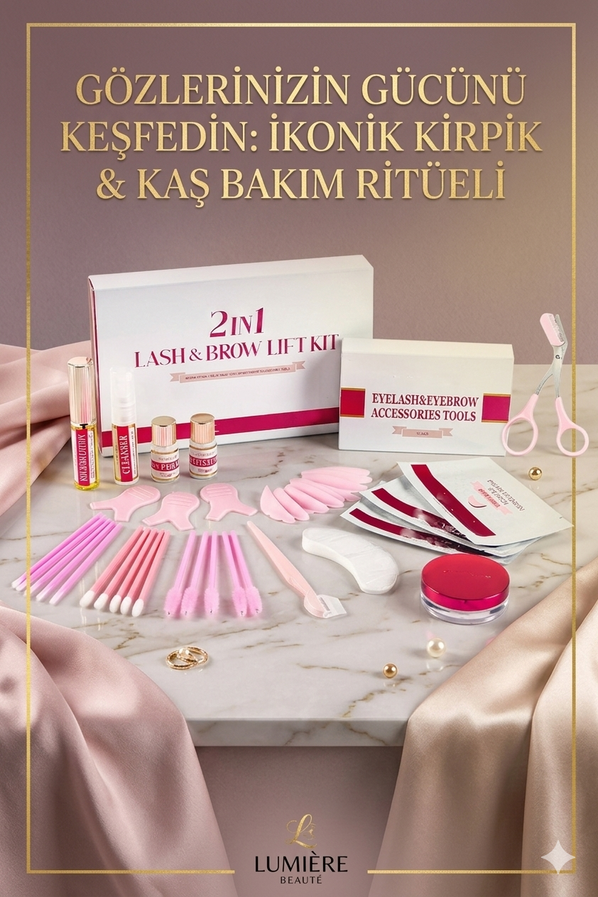 Lash Lift & Brow Lamination 2 in 1 Profesyonel Bakım Seti - 5 Dakikada Hızlı Etki ve Uzun Süre Kalıcılık 722966