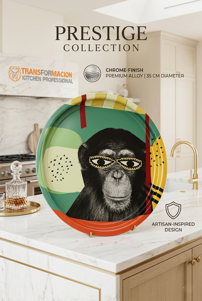 Rebel Sanatsal Tasarım Sunum Tepsisi - 35 cm Frida Keller Serisi 722985