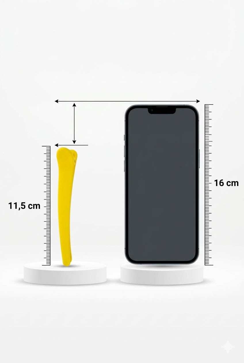 Karbon Fiber Profesyonel Geniş Saç Klipsi Toka Seti 4'lü 722995