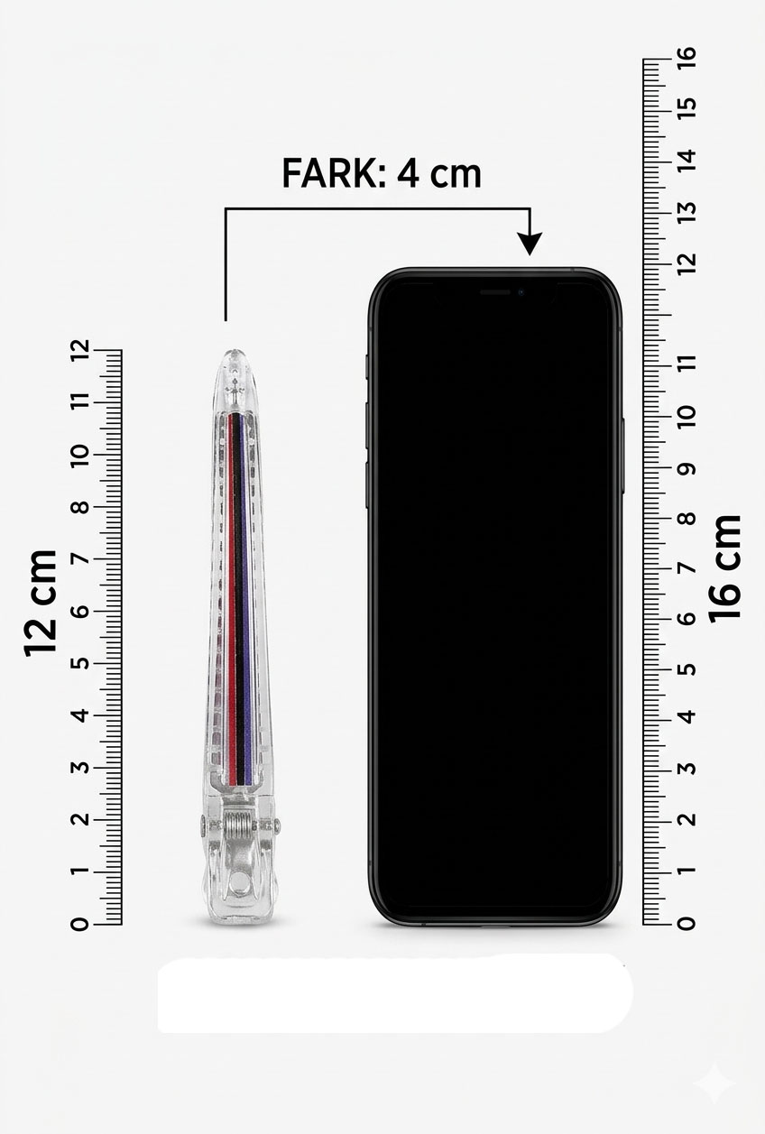 Kristal  Profesyonel Şeffaf Kuaför Saç Klips Toka Seti 5'li 722996