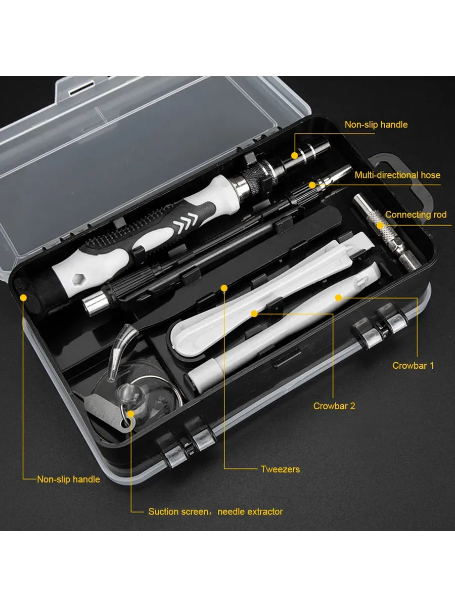 115 Parça Profesyonel Hassas Tornavida Tamir Seti  Cep Telefonu Tablet Laptop 723004
