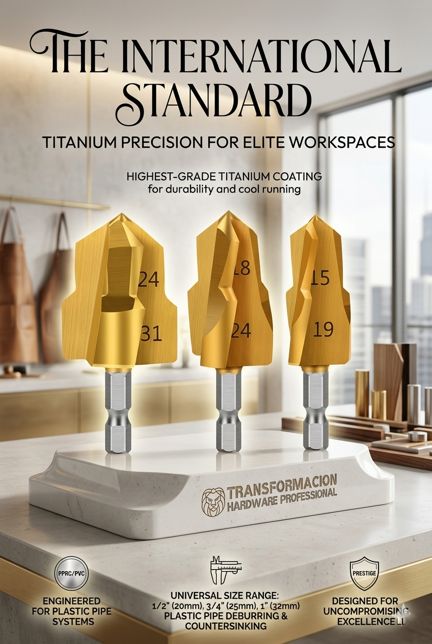 Profesyonel PPRC & PVC Boru Açma Havşa Seti | Kusursuz Havşa Pah Açma Aparatı Diş Açma Uçları