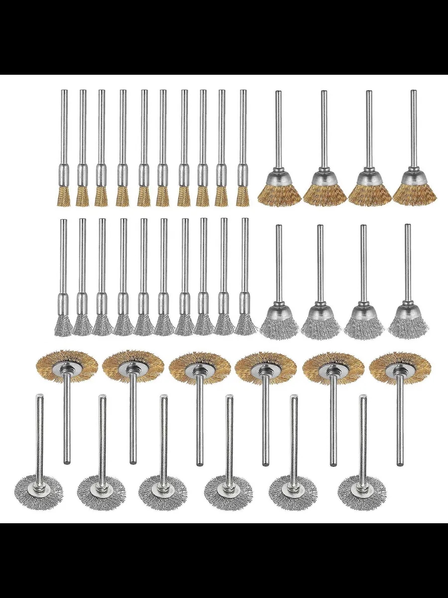 Masterworks 60 Parça Gravür Tel Fırça Seti | 3mm Şaft, Pirinç & Çelik 723012