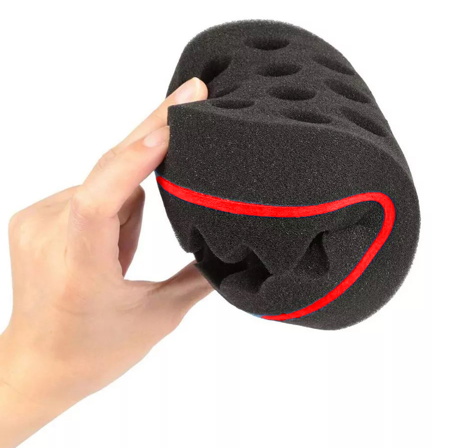  Afro Bukle Süngeri & Eldiven Seti | Profesyonel Saç Şekillendirici 723014