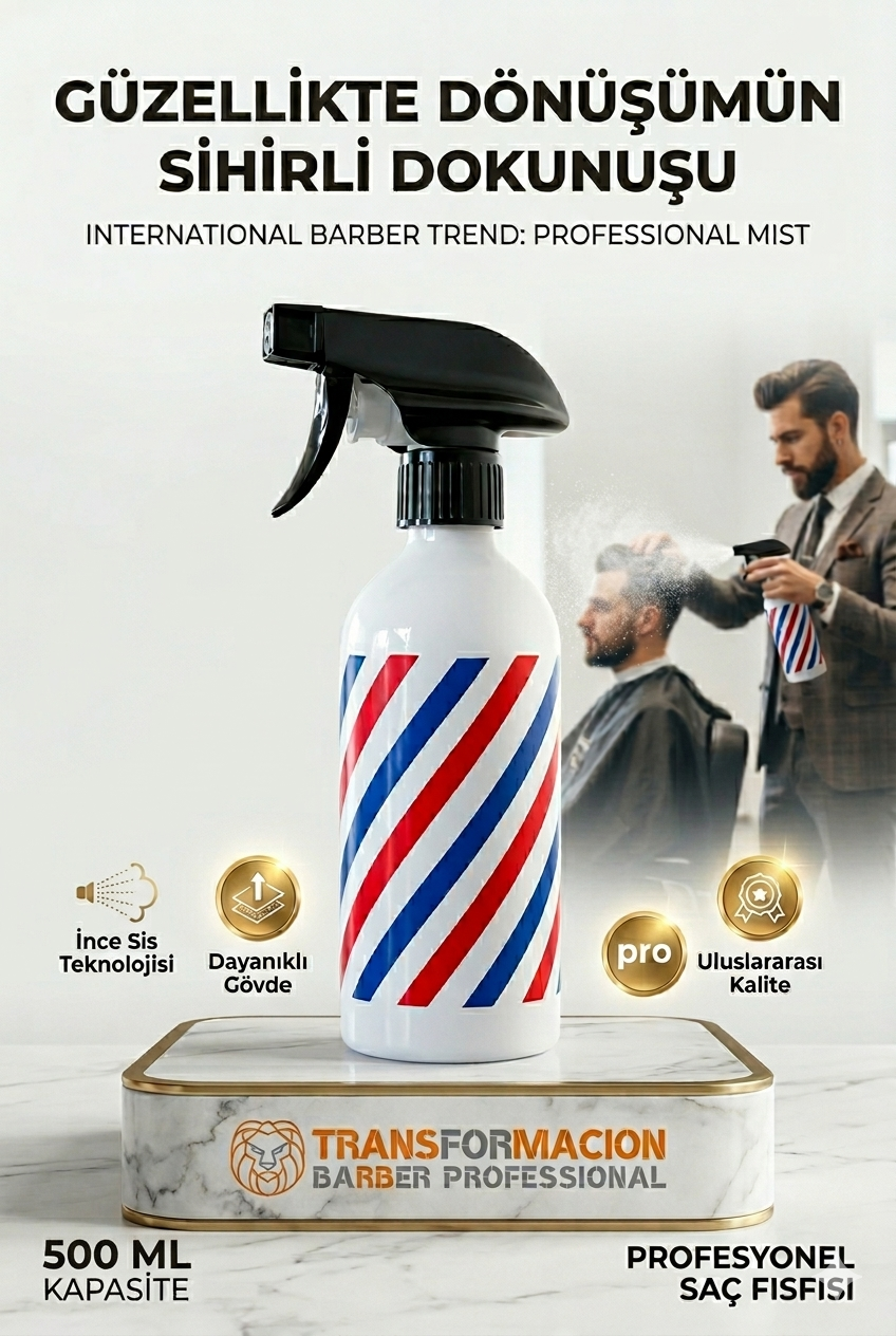 Berber Kuaför Su Spreyi Şişesi Profesyonel Saç Fısfısı 500 ML 723018