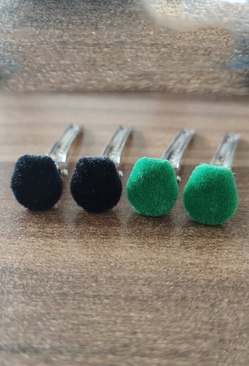  Kadife Uçlu, Paslanmaz Çelik Profesyonel Saç Ayırma Pens Toka 723022