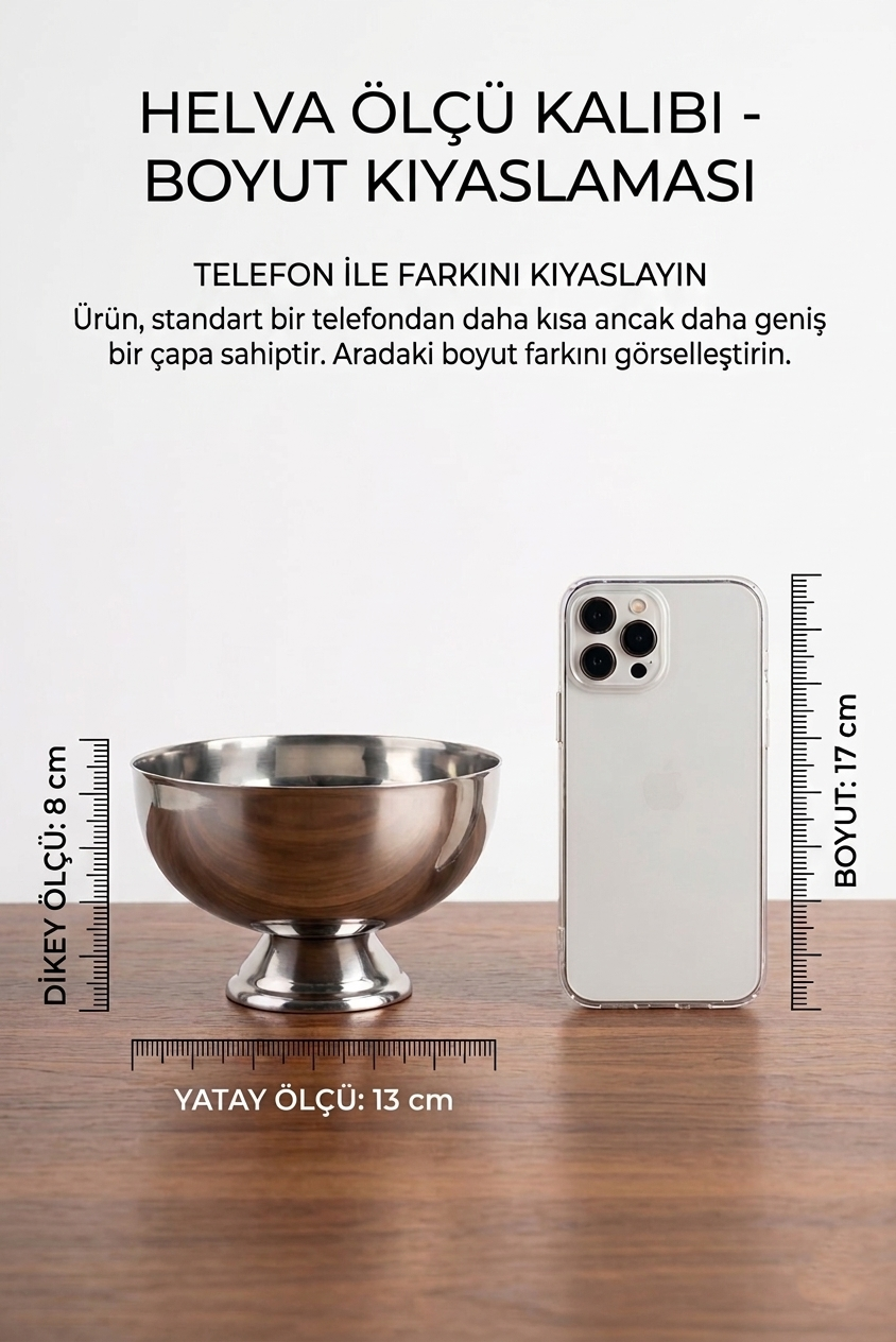 Profesyonel 13 Cm Çapında Pilav Kalıbı - Helva Kalıbı 304 Paslanmaz Çelik  723024