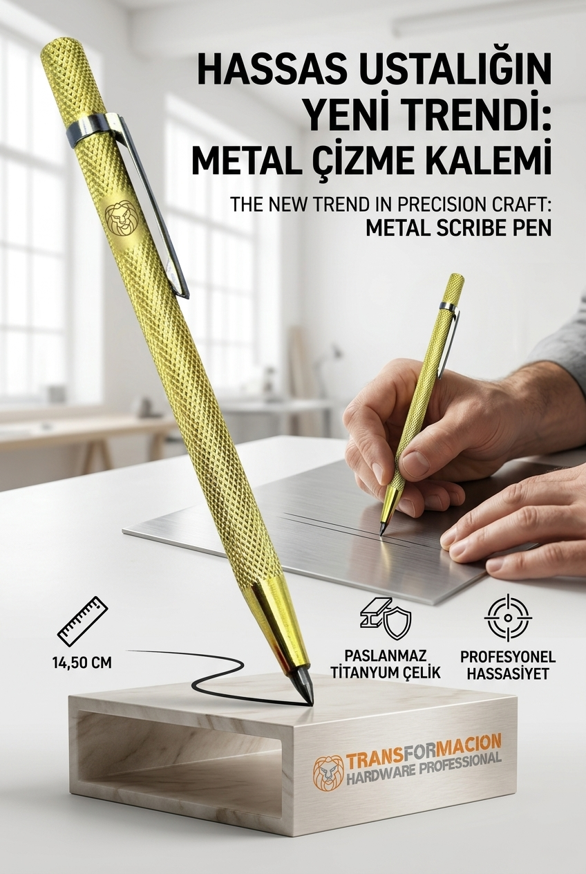  Tungsten Karbür Uçlu Profesyonel Metal Çizici Kalem METAL ÇİZME KALEMİ  723029