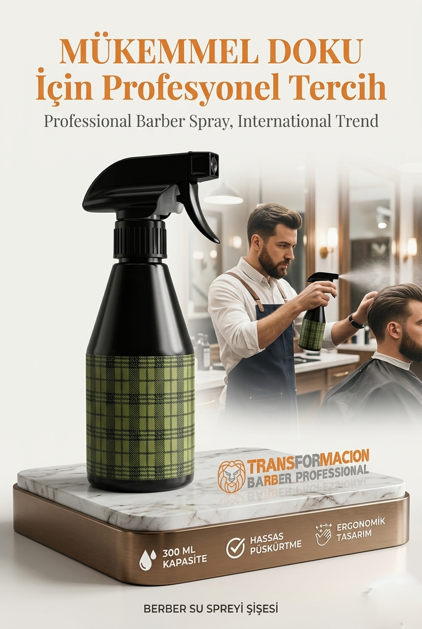 Berber Kuaför Su Spreyi Şişesi Profesyonel Saç Fısfısı 300 ML 723019