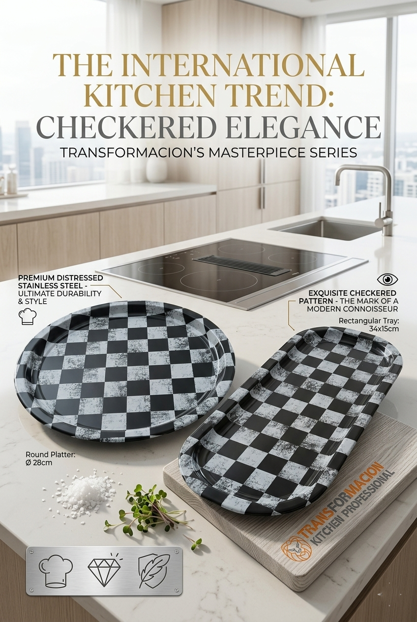 Masterpiece Çelik Tepsi Seti – Yuvarlak 28 cm & Dikdörtgen 34x15 cm 722984