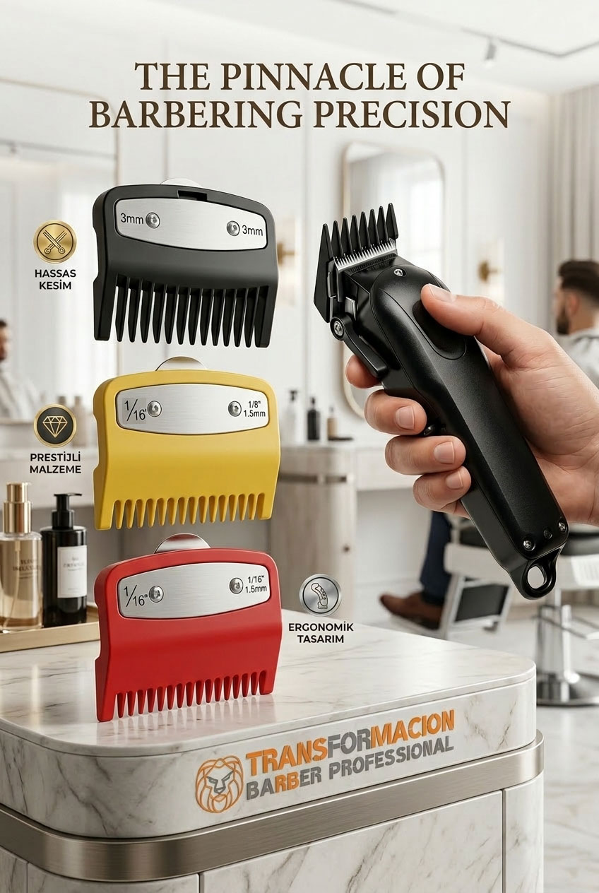 ProfesyonelTıraş Makinesi Tarağı Seti 3'lü  Absolute Professional (1.5mm, 3mm) 723003