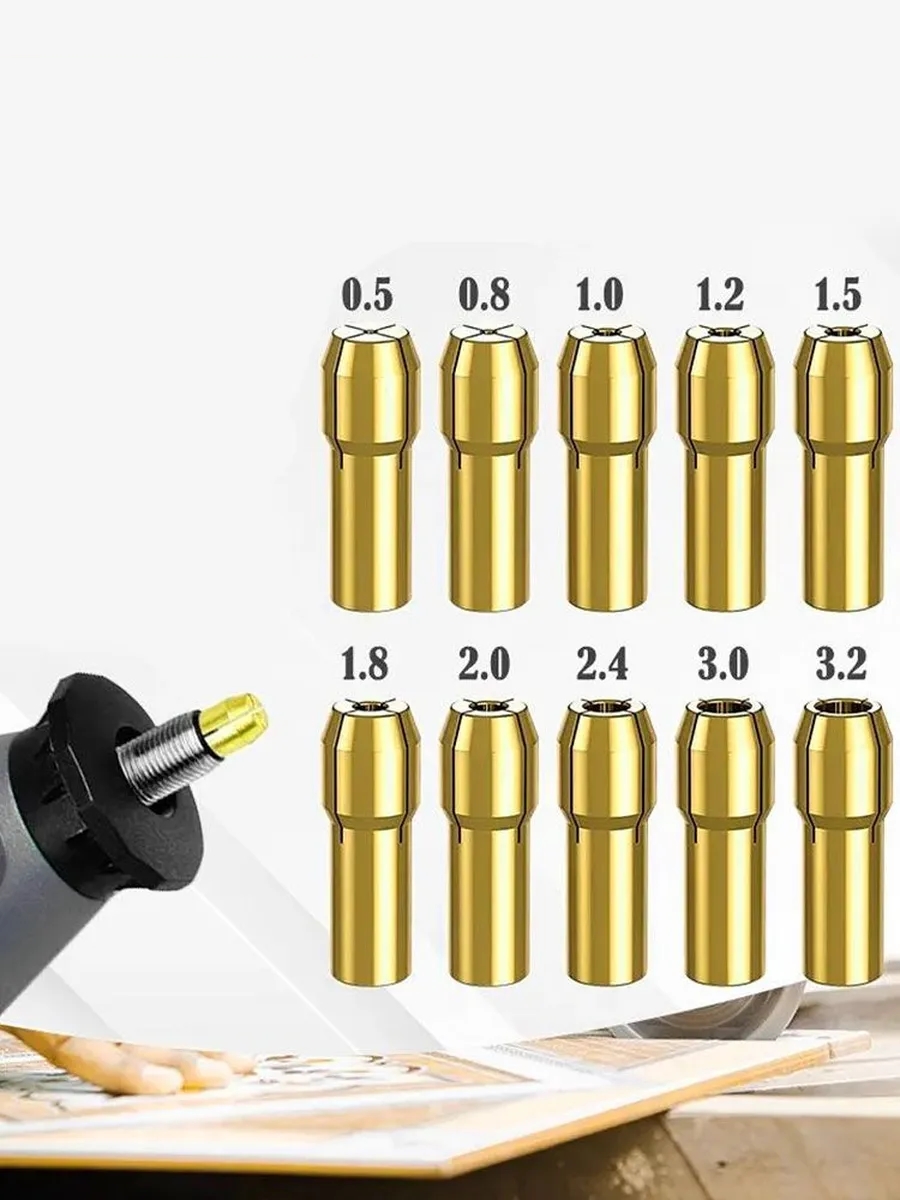 Henrik Brandt Serisi | 10'lu Pirinç Hassas Pens Ucu Seti (0.5-3.2mm) 723035