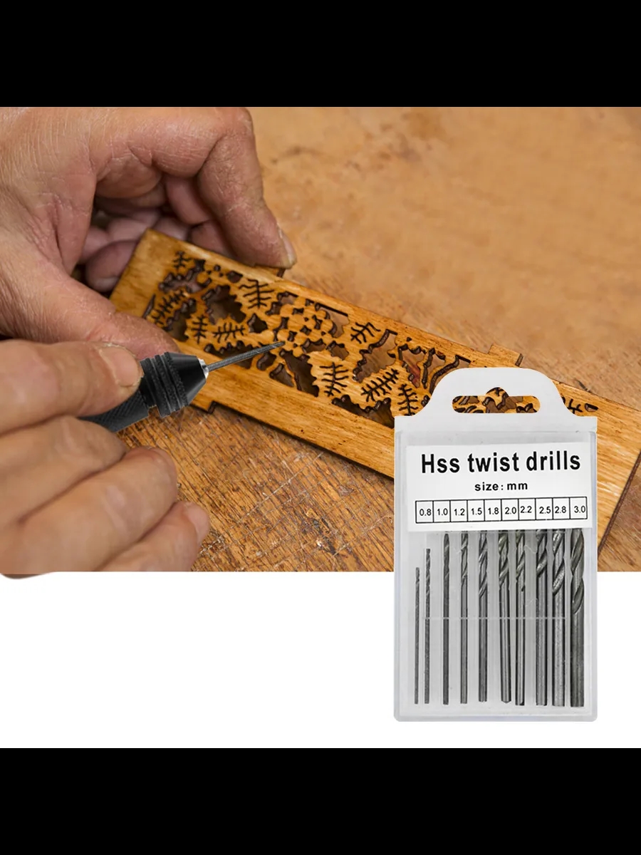 Maximilian Voss Serisi | 10'lu HSS Titanyum Alaşım Mikro Matkap Ucu Seti 723036