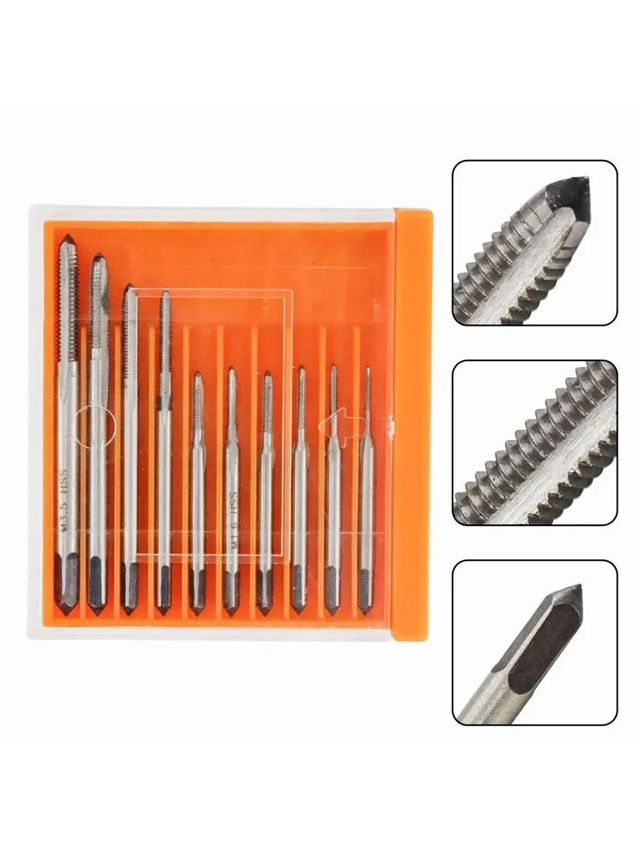 Dieter Wolff Serisi | 10'lu HSS Kobalt Mikro Kılavuz Seti (M1-M3.5) 723037