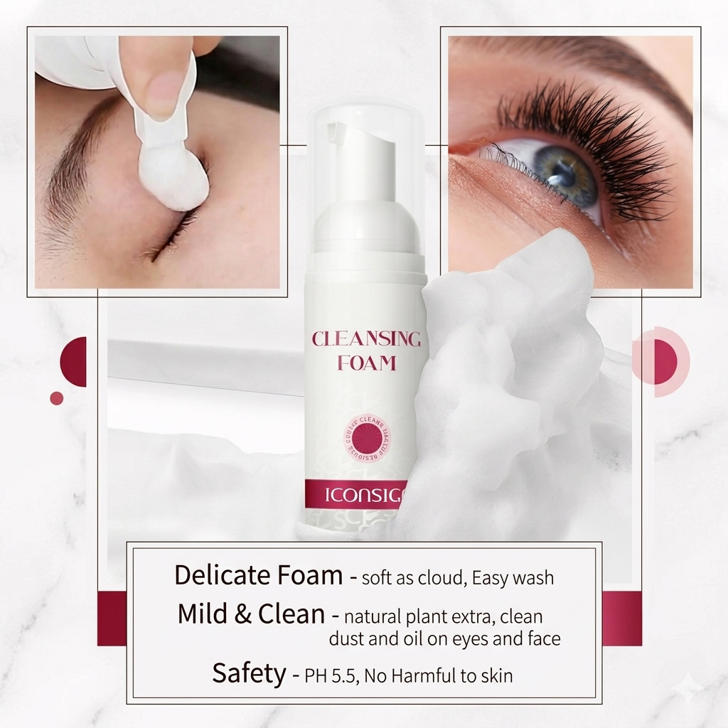 Kirpik Şampuanı & Kaş Köpüğü Seti | İpek Kirpik Uyumlu, Hassas Ciltler 723062