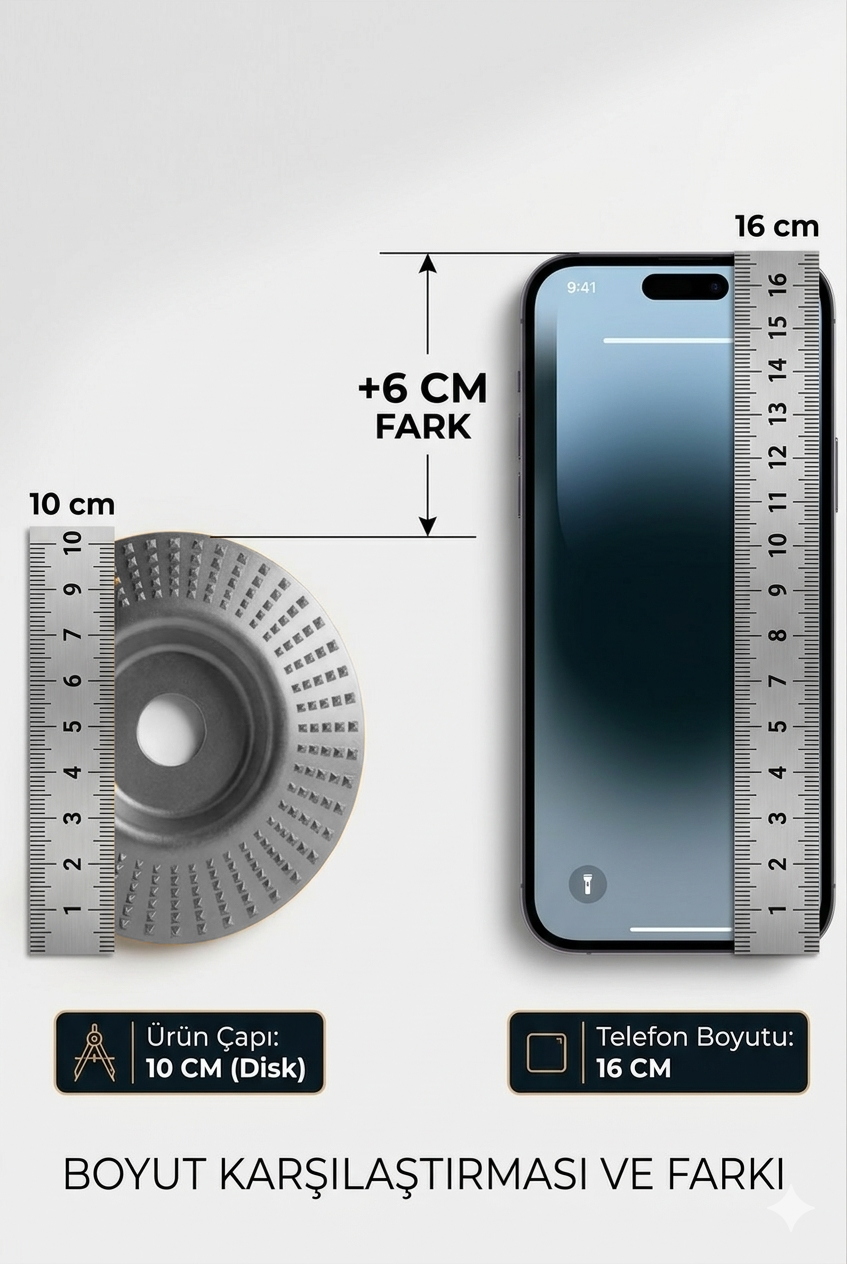 Oval Tip Bombeli Ahşap Törpü Diski  100mm | Tungsten Karbür 723064