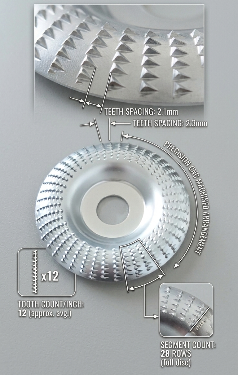 Oval Tip Bombeli Ahşap Törpü Diski  100mm | Tungsten Karbür 723064