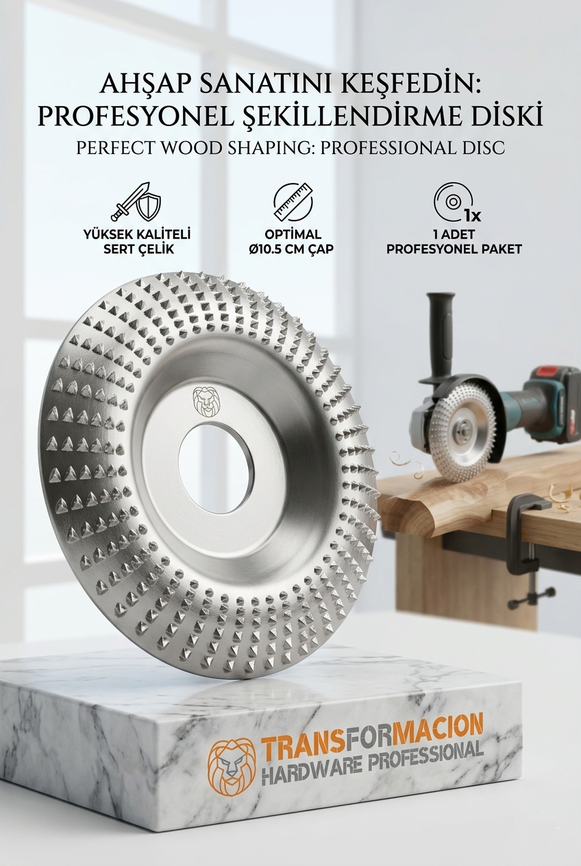 Oval Tip Bombeli Ahşap Törpü Diski  100mm | Tungsten Karbür 723064