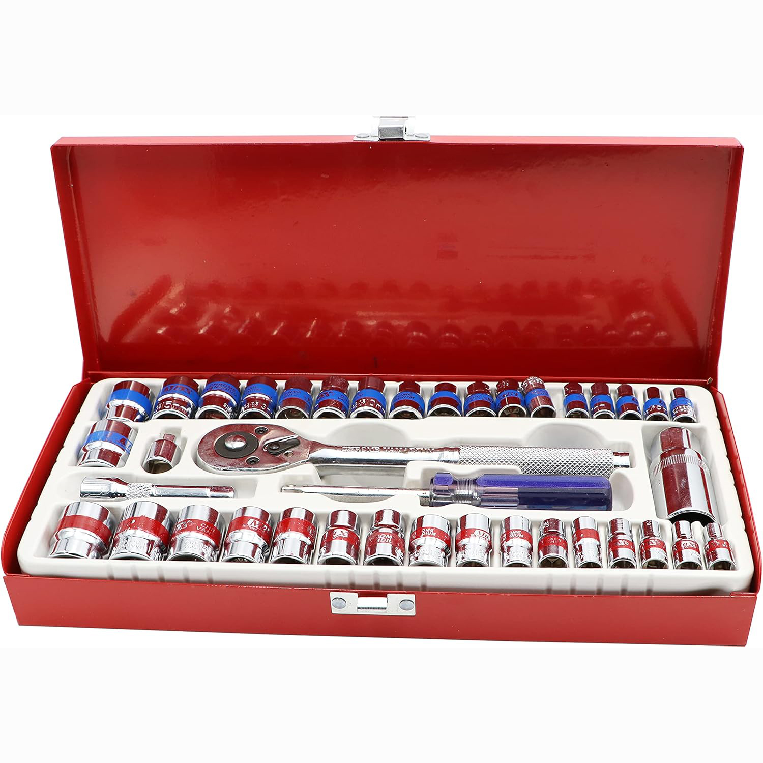 W.GERMANY 40 Parça Lokma Seti 1/4-3/8 | Cr-V, Metal Çantalı Cırcır 723066