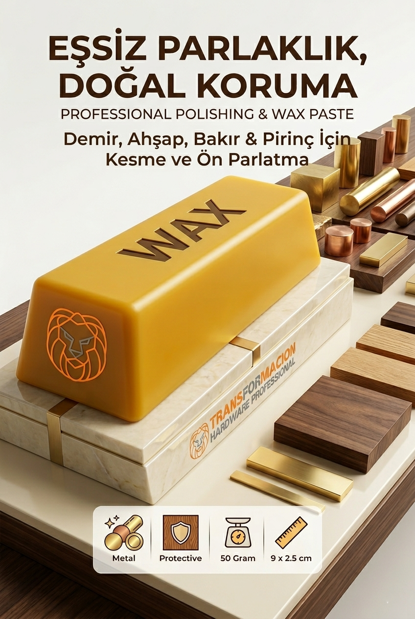 Sarı Cila 50gr Demir, Ahşap, Bakır & Pirinç İçin Kesme ve Ön Parlatma Cilası 723045