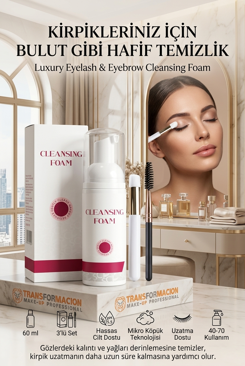 Kirpik Şampuanı & Kaş Köpüğü Seti | İpek Kirpik Uyumlu, Hassas Ciltler 723062