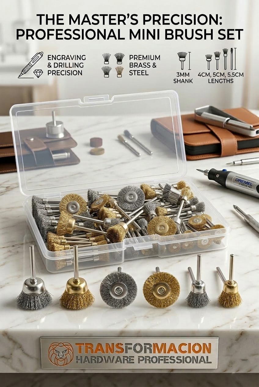 Masterworks 60 Parça Gravür Tel Fırça Seti | 3mm Şaft, Pirinç & Çelik 723012