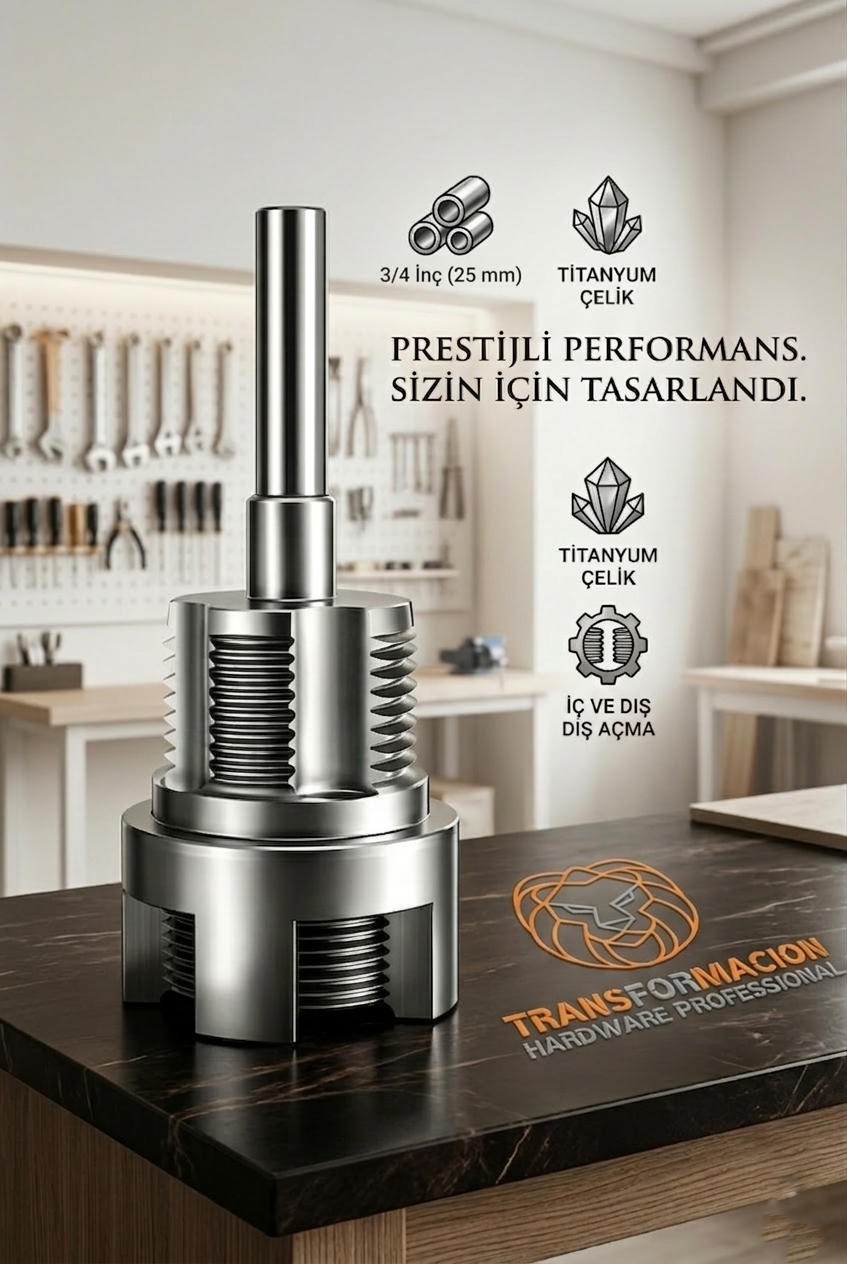 Profesyonel Titanyum PPRC PVC Boru Diş Açma Aparatı – 3/4