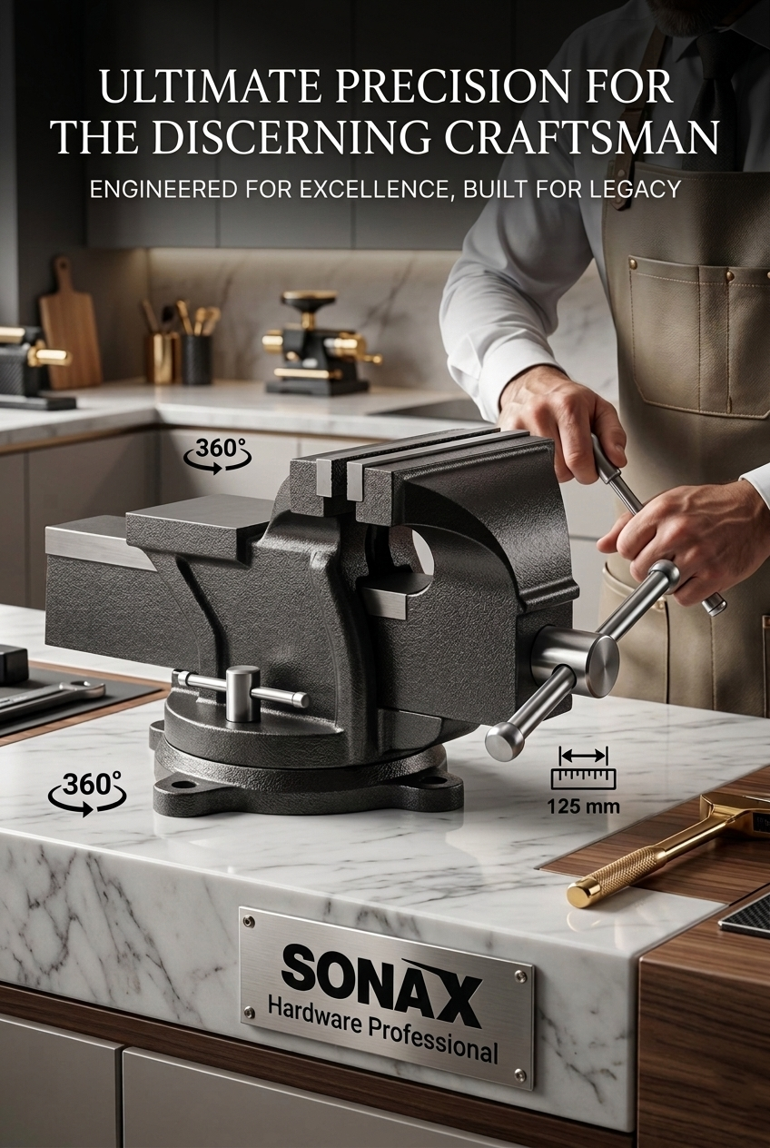 Hardware Professional 125 mm Ağır Hizmet Tipi 360° Döner Tabanlı Masa Mengenesi 722970