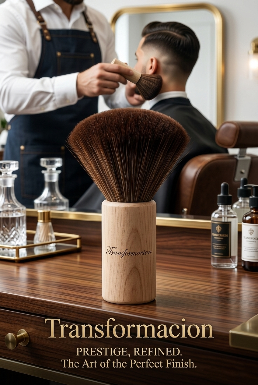 Profesyonel Ahşap Saplı Berber Ense Fırçası - Lüks Seri 722957