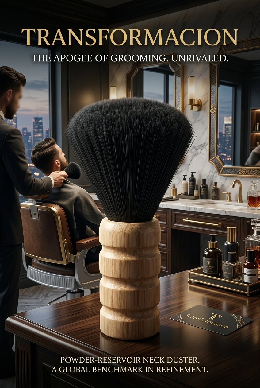 Profesyonel Ahşap Saplı Berber Ense Fırçası - Lüks Seri 722955