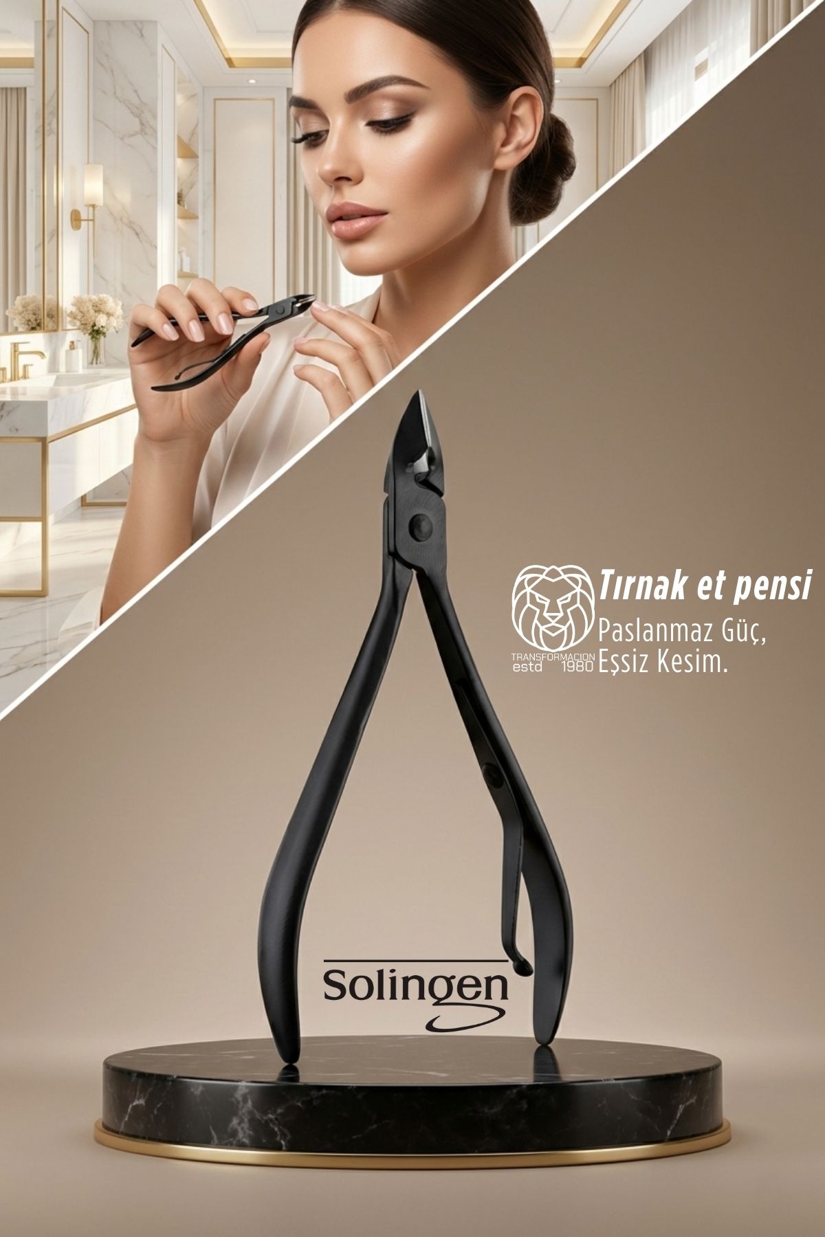 Siyah Çelik Tırnak Et Pensi - Lüks Kusursuz Manikür Bakımı Solingen  Profesyonel 722914