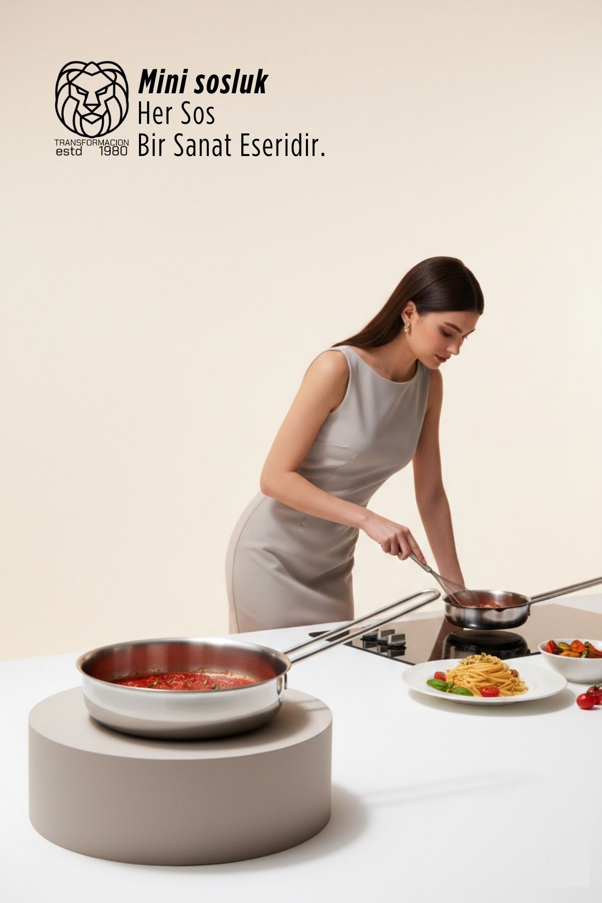 Elena Serisi Professional Paslanmaz Çelik 13 cm Mini Sos ve Porsiyon Tavası 722875