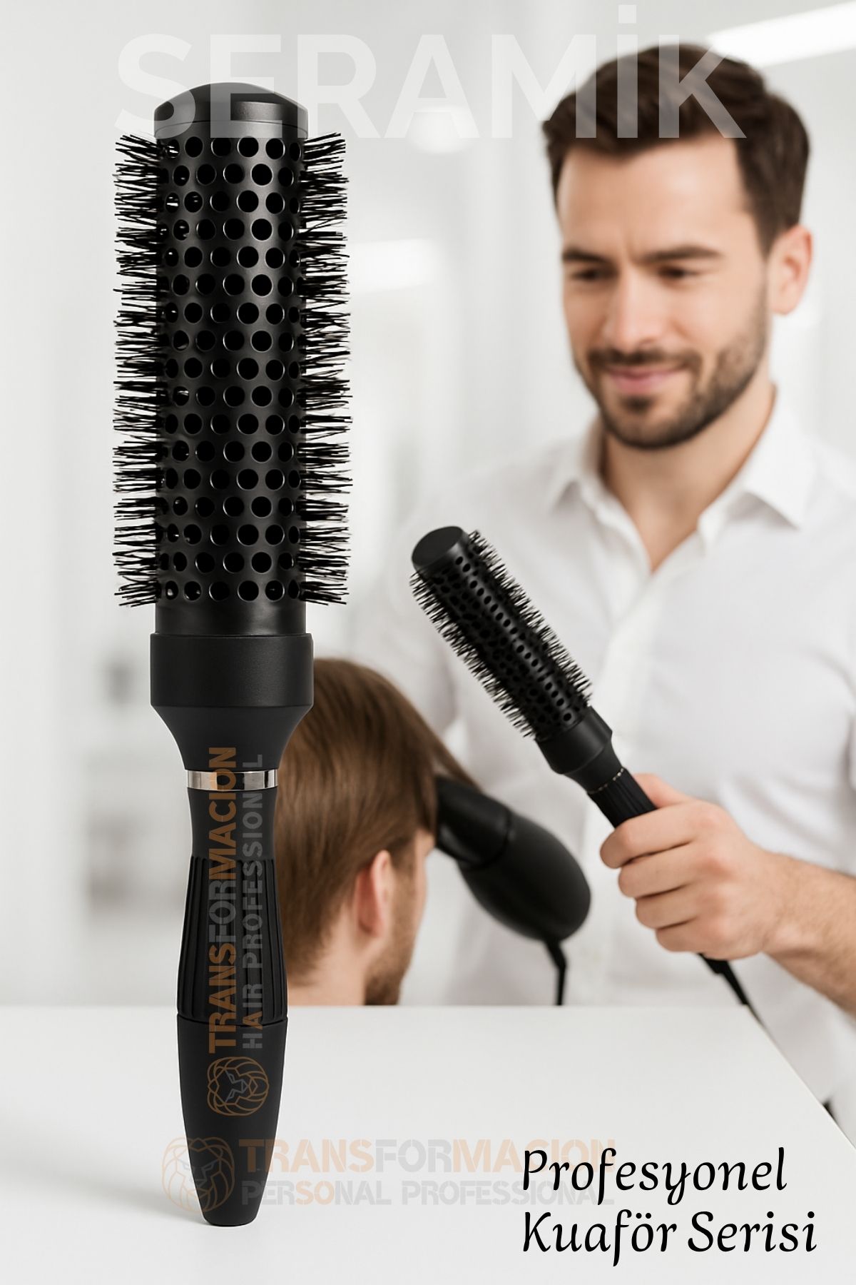 Profesyonel Kuaför 50 mm Ceramic Ionic Nano Fön Fırçası – 32 cm Uzunluk, Profesyonel Kuaför Serisi 722300