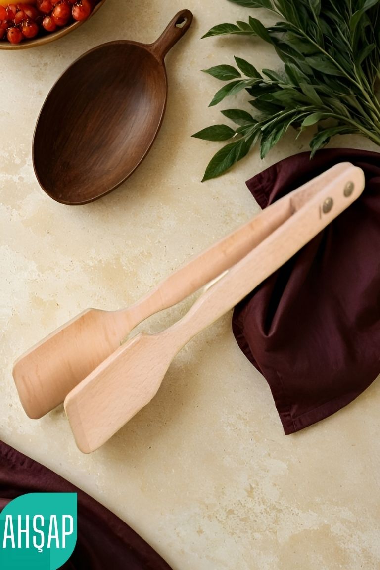 Ahşap Maşa Ahşap Doğal Gürgen Ağacı 720581