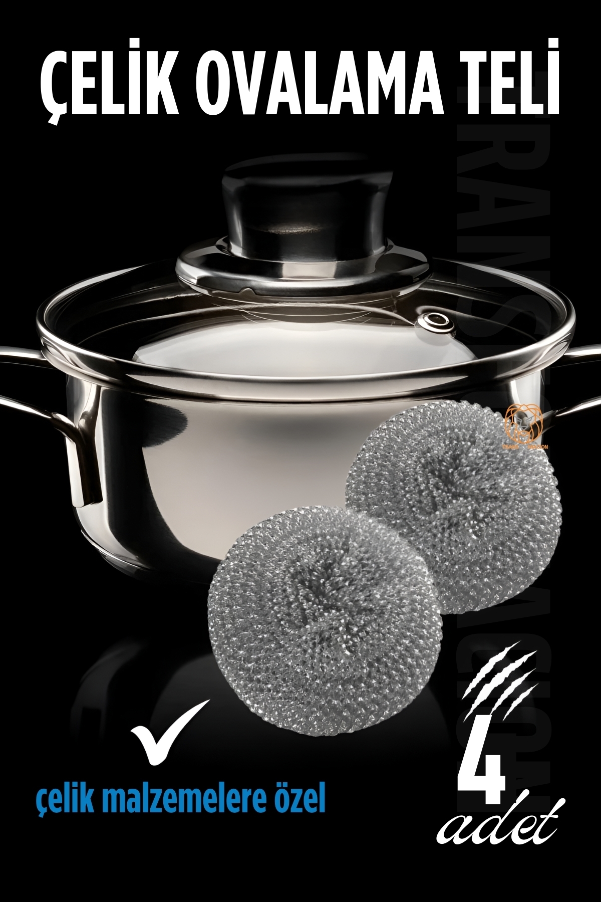 Transformacion Çelik Bulaşık Ovalama Teli 4 Adet 715602