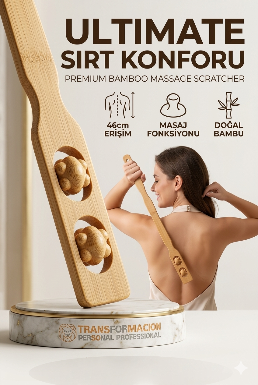 Masajlı Sırt Kaşıma Aparatı - Bambu Sırt Kaşıyıcı 715601