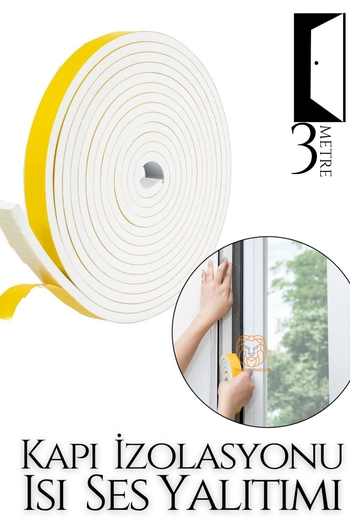  Kapılar Için 4 Mevsim 3 Metre Ses Isı Yalıtım Sünger Bant 718900