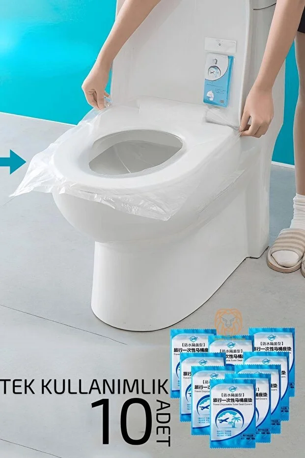 Klozet Kapağı Kılıfı Hijyenik Seyahat Tek Kullanımlık Klozet WC Örtüsü 10 ADET 720808