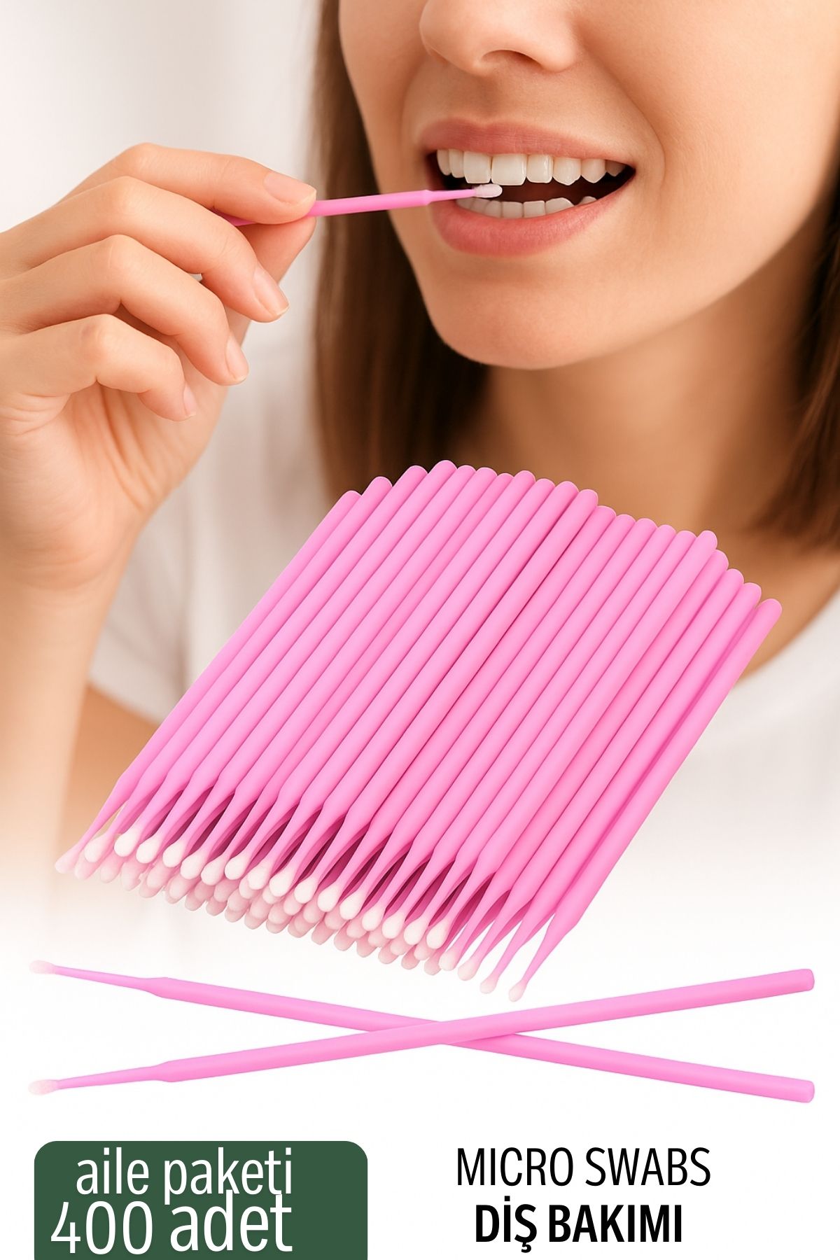 Micro Swab - Diş Bakım Çubuğu - 400 Adet Aile Paketi 722087