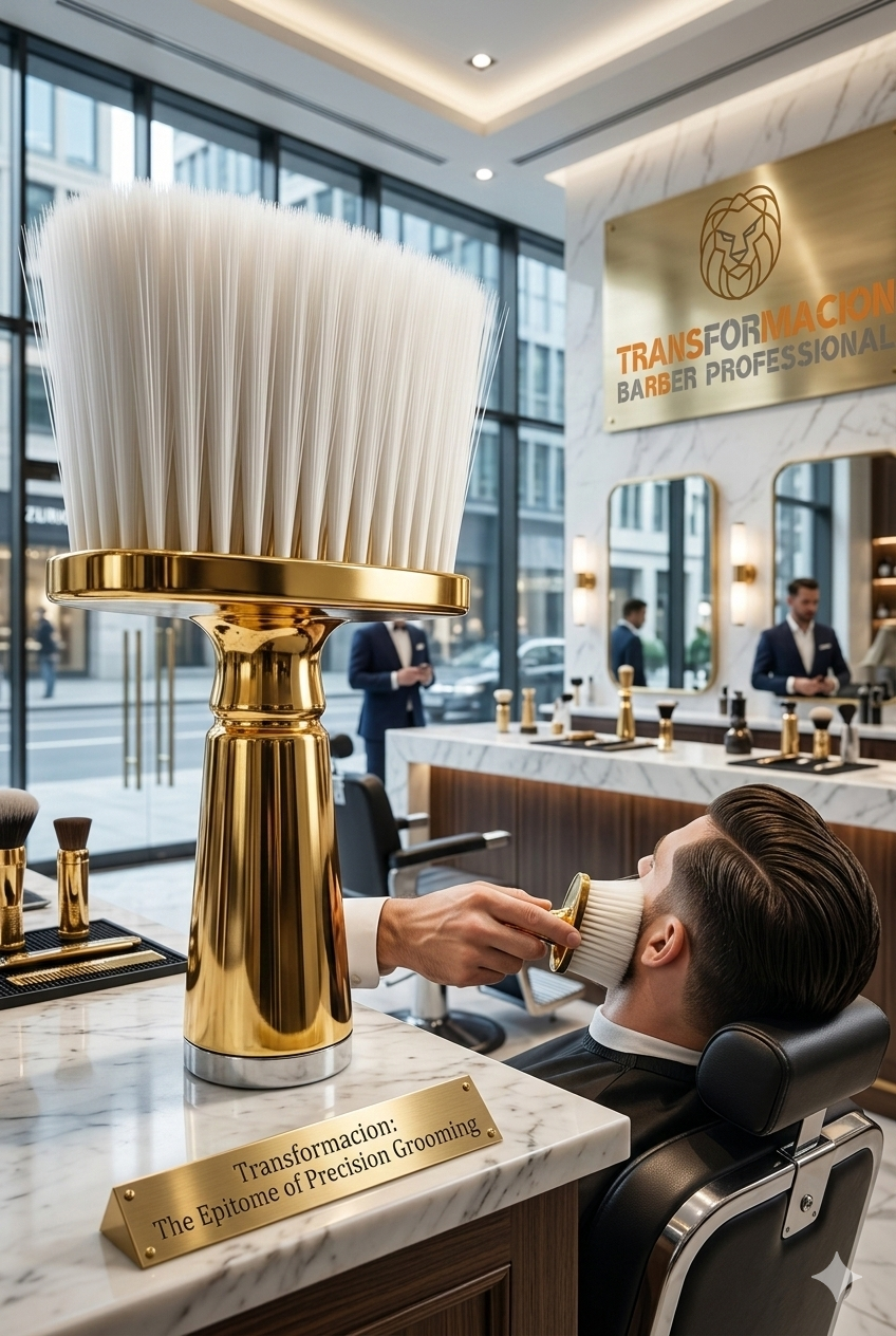 Gold Serisi - Karbon Gövde Samur Kılı Profesyonel Berber Boyun Fırçası 720278