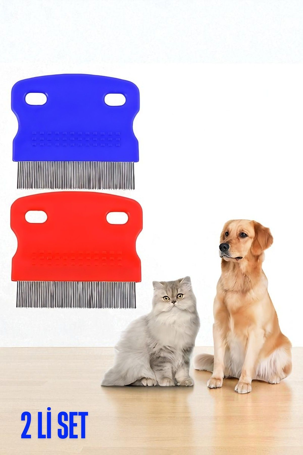 Kedi Köpek Bit Pire Tarağı Metal Uçlu Bit Tarağı 2 ADET SET 721890