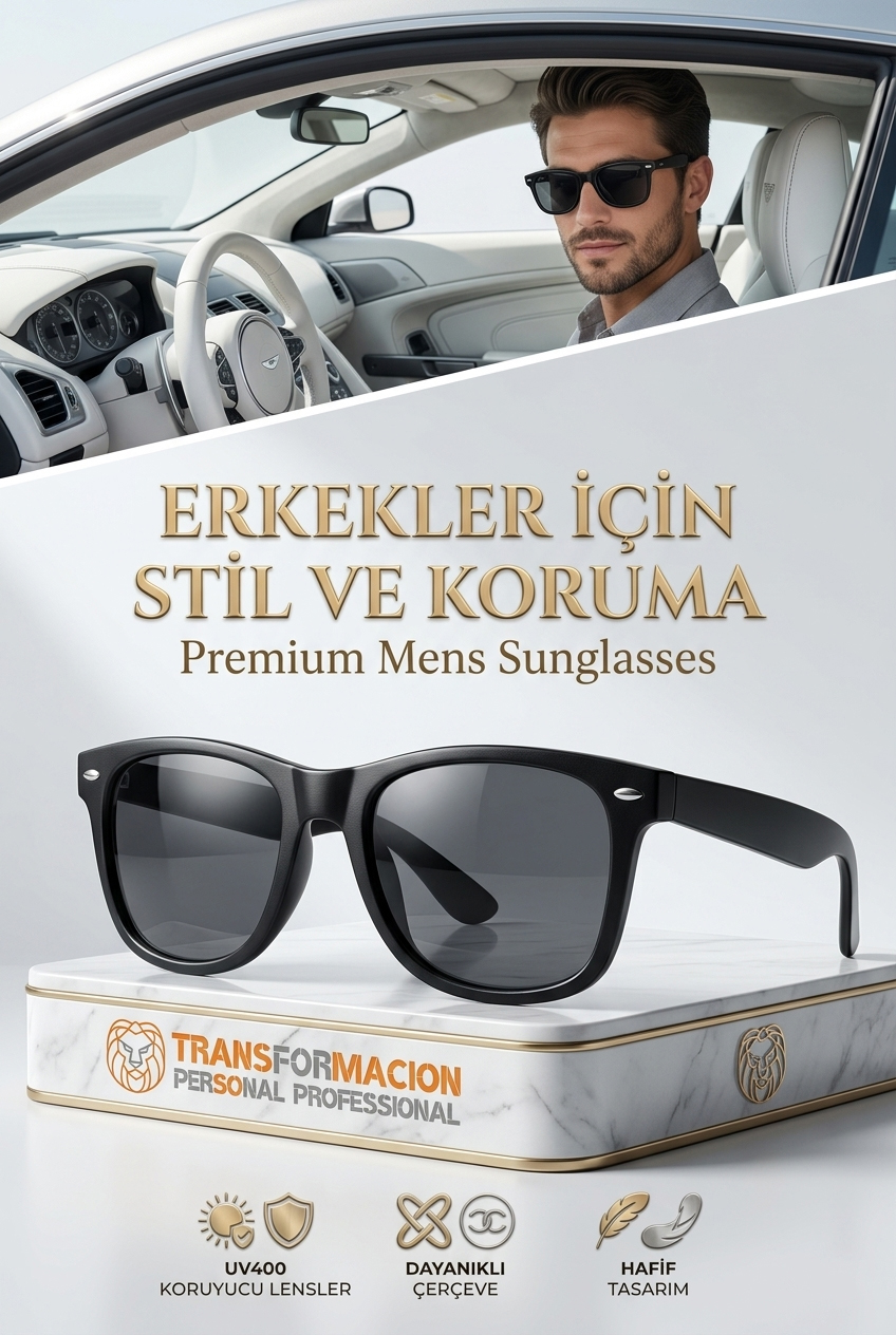 TransForMacion Erkek Güneş Gözlüğü - Şık ve Ergonomik UV Korumalı Gözlük 721799