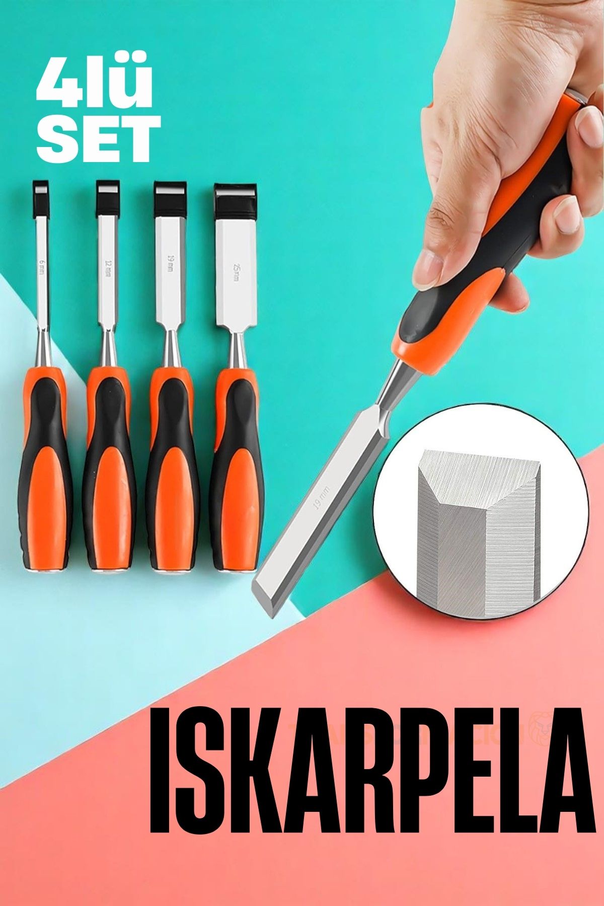 Iskarpela Seti - Vanadyum Çelik Ahşap İşleme Aleti  Profesyonellere Ahşap Keski Seti 721672